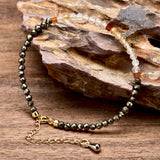 „Bőség és Szerencse” Karkötő – Pirit & Citrin kristályokkal