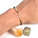 „Bőség és Szerencse” Karkötő – Pirit & Citrin kristályokkal