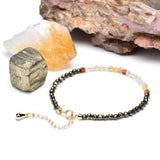 „Bőség és Szerencse” Karkötő – Pirit & Citrin kristályokkal