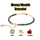 „Bőség és Szerencse” Karkötő – Pirit & Citrin kristályokkal