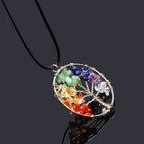"Tree of Life" crystal stone necklace and pendant