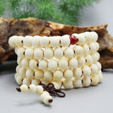 Natural sandalwood mala bracelet (108 beads)