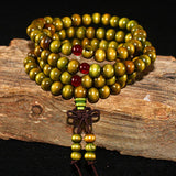 Natural sandalwood mala bracelet (108 beads)