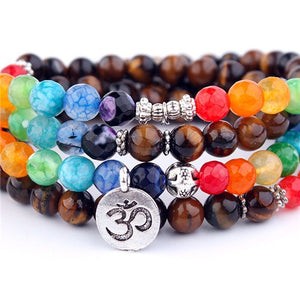 108 pearl tiger eye 7 chakra mala