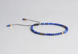 Tibeti lapis lazuli makramés karkötő