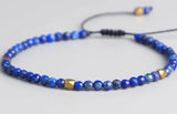 Tibetan lapis lazuli macrame bracelet
