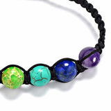 Adjustable 7 chakra natural stone bracelet 